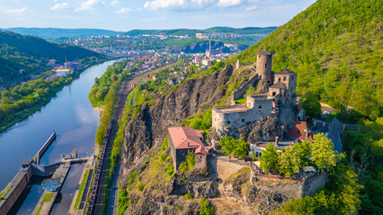 Strekov castle in usti nad Labem, Czech republic © dudlajzov