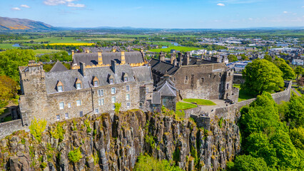 Fototapeta premium Panorama view of Stirling castle in Scotland