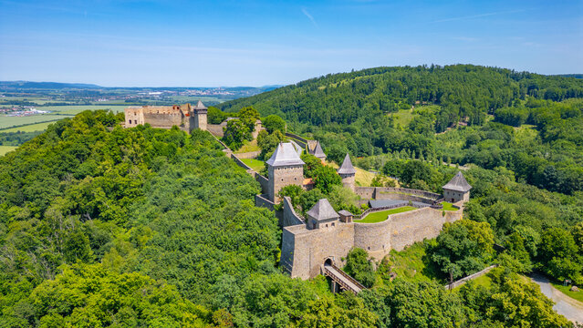 Summer day at Helfstyn castle in Czech republic