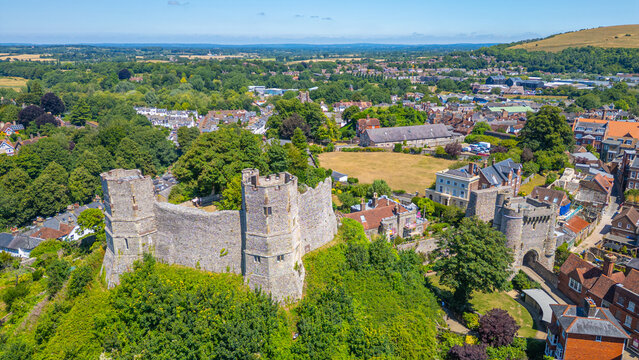 Lewes castle during a sunny day im England