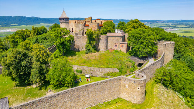 Summer day at Helfstyn castle in Czech republic