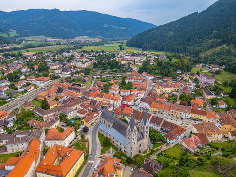 Panorama view of Friesach in Austria