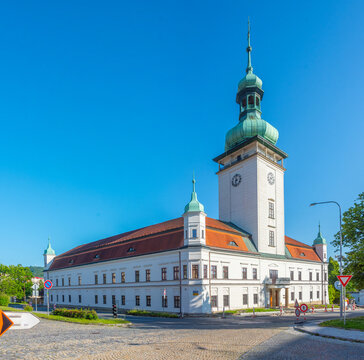 Vsetin palace during a sunny day in Czech republic