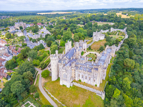 Panorama view of Arundel castle in England