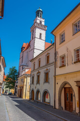 Fototapeta premium Church of St. James the Greater in Prachatice, Czech republic