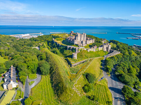 Panorama view of Castle of Dover in England