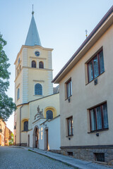Fototapeta premium Church of assumption of virgin mary in Valasske Mezirici, Czech