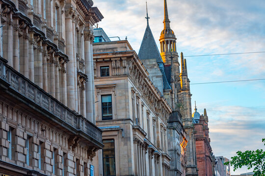 Historical building at Buchanan street in Glasgow, Scotland