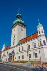 Obraz premium Vsetin palace during a sunny day in Czech republic