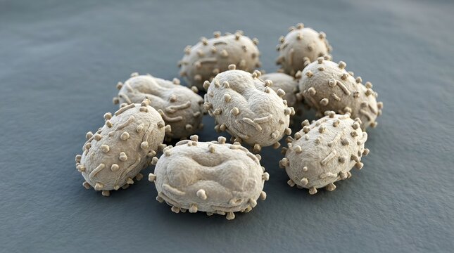 Close up SEM Image of Human Embryonic Kidney Cells Detailed Microscopic View