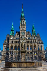 Obraz premium Summer day and town hall in Liberec, Czech republic