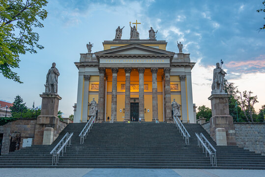 Sunset view of Cathedral Basilica of St. John the Apostle at Ege
