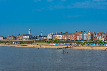 Obraz premium Skyline of Southwold during a sunny day in England
