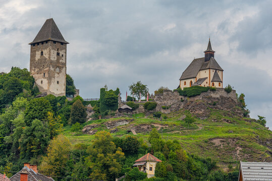 Petersberg castle above Friesach in Austria
