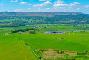 Naklejka premium Agricultural landscape of Scotland near Stirling