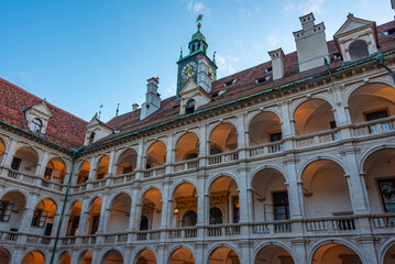 Obraz premium Sunset view of Grazer Landhaus in graz, Austria