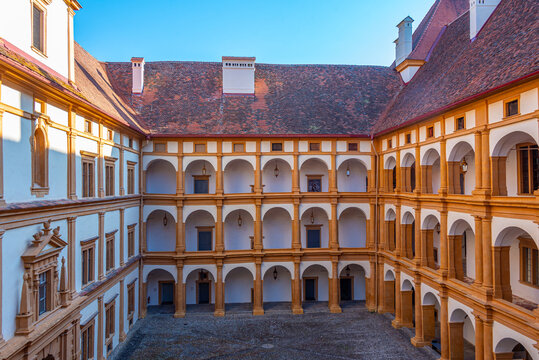 Summer day at Eggenberg castle in Graz, Austria