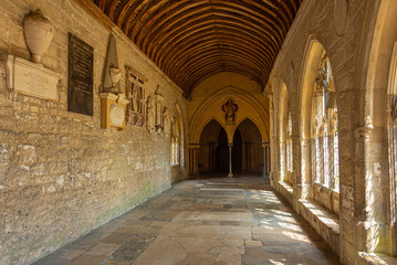 Obraz premium Cloister of Chichester cathedral in England