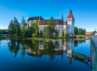 Summer day at Blatna castle and surrounding park in Czech republ © dudlajzov