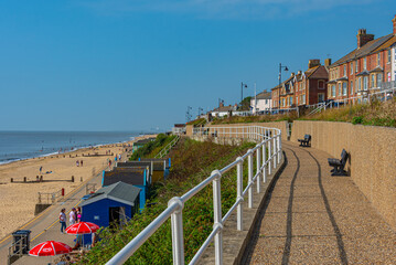 Obraz premium a sunny day on a beach in Southwold, England