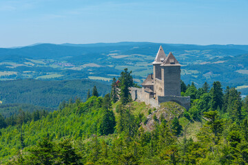 Fototapeta premium Panorama view of Kasperk castle in Czech republic