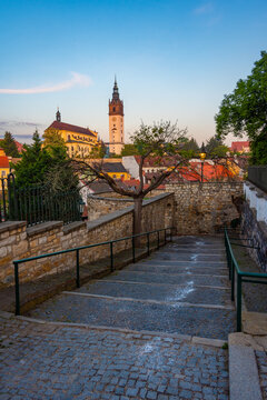 Sunrise cityscape of Litomerice, Czech republic