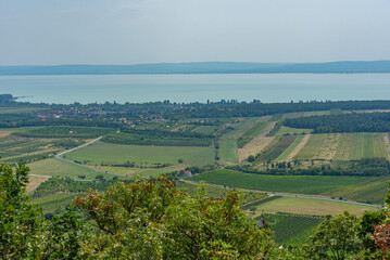 Fototapeta premium Panorama view of Balaton lake in Hungary