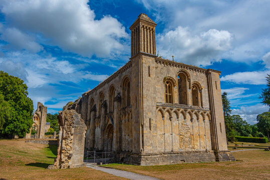 Summer day at Glastonbury Abbey in England
