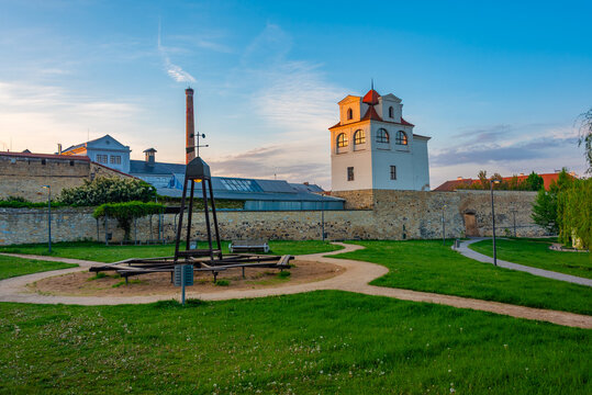 Vaclav Havel park in Litomerice, Czech republic