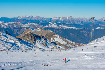 Panorama view of Kaprun ski resort in Austria © dudlajzov