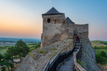 Sunset view of Boldogko castle in Hungary © dudlajzov