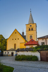Naklejka premium Church of assumption of virgin mary in Valasske Mezirici, Czech