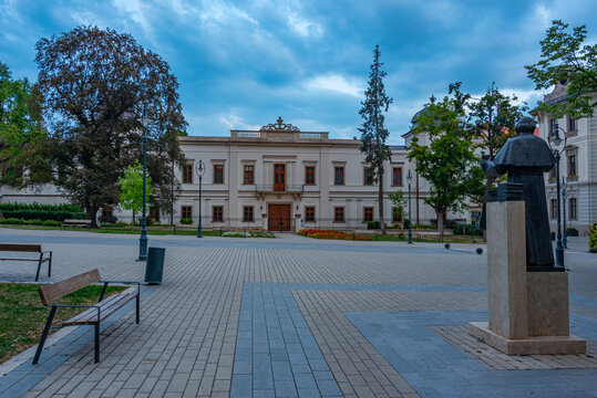 Eger Archiepiscopal Palace during sunset, Hungary