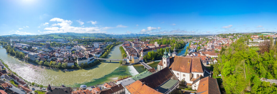 Panorama view of Austrian town Steyr