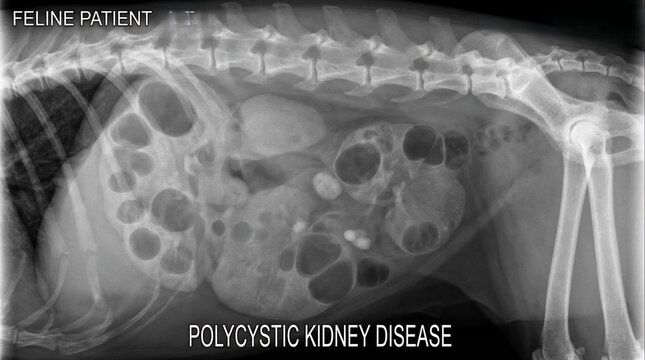 Feline polycystic kidney disease in a cat