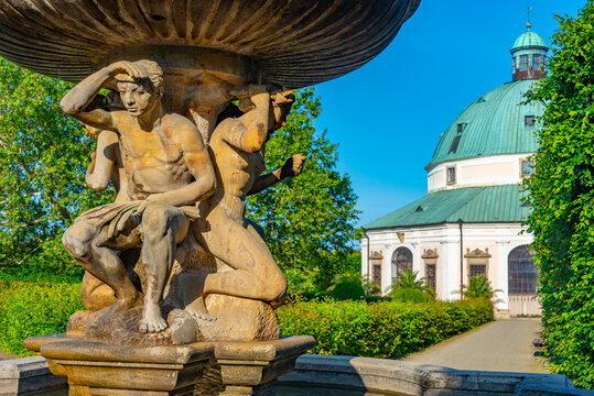 Flower garden at Kromeriz, Czech republic