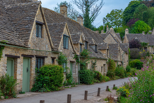 Historical houses in English town Bibury