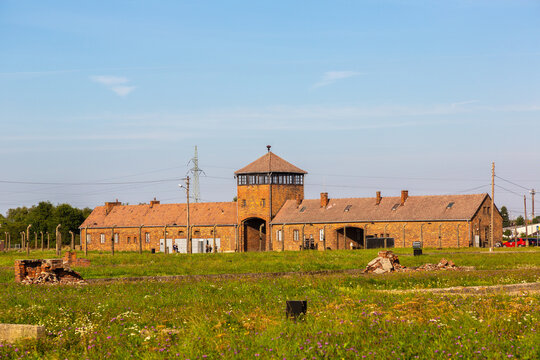 Gate of Death in Auschwitz II Birkenau concentration camp