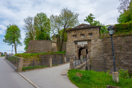 City gate in Salzburg, Austria