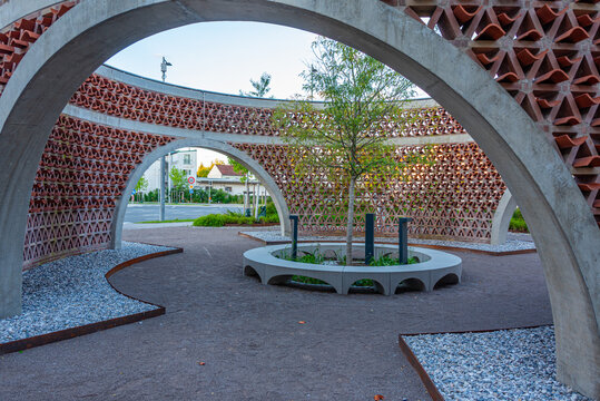 Windcatcher sculpture at Sankt Polten in Austria