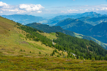 Fototapeta premium Panorama of Alps viewed from Goldeck in Austria