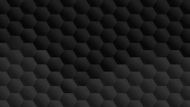 Abstract Black Pattern Gradient Hexagon Shape Background