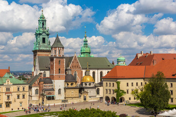 Obraz premium Wawel cathedral and Royal Wawel castle in Krakow