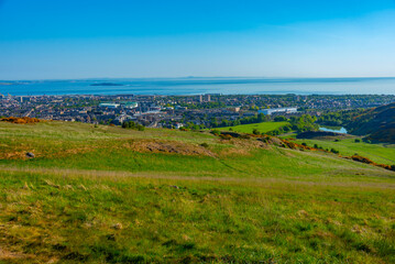 Fototapeta premium Natural landscape of Holyrood park in Edinburgh, Scotland