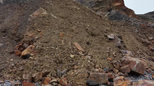 Storm damage to Cornish cliffs 