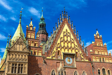 Fototapeta premium Wroclaw old town hall in a sunny day, Wroclaw