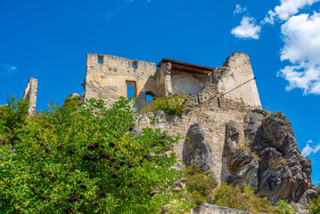 Obraz premium Durnstein castle during a sunny day in Austria