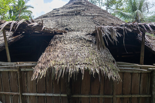 Bidayuh longhouse Sarawak Cultural Village in Kuching, Malaysia