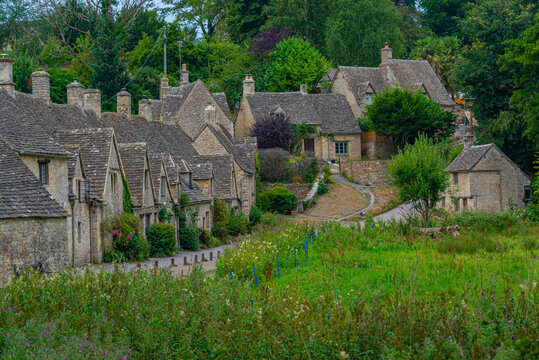 Historical houses in English town Bibury
