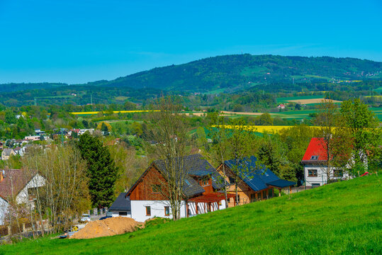 Panorama view of Turnov in Czech republic
